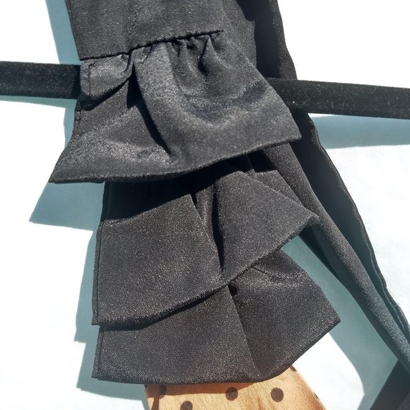 NWT Hazel brand dress-pink, black dots, bow - Picture 6 of 7